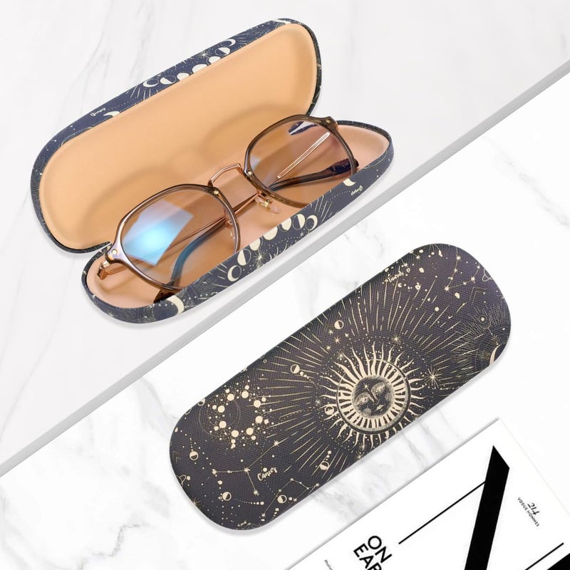 PERFECTSIGHT Store Hard Shell Eyeglasses Case, PU Leather Protective Glasses Case, Cute Eyeglass Case for Women Men Girls - Image 5